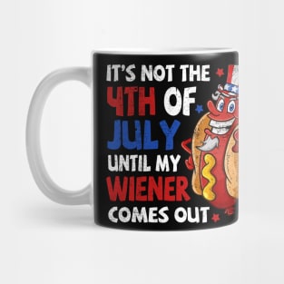 4th of July Funny Wiener Partying Grilling Fourth Humor Gift Hot Dog BBQ Mug